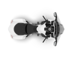 White motorcycle isolated on transparent background. 3d rendering - illustration png