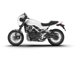 White motorcycle isolated on transparent background. 3d rendering - illustration png