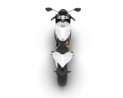 White motorcycle isolated on transparent background. 3d rendering - illustration png