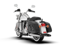 White motorcycle isolated on transparent background. 3d rendering - illustration png