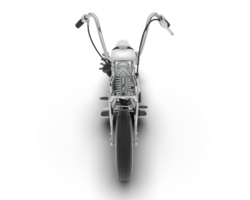 White motorcycle isolated on transparent background. 3d rendering - illustration png