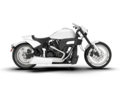 White motorcycle isolated on transparent background. 3d rendering - illustration png