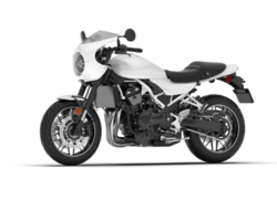 White motorcycle isolated on transparent background. 3d rendering - illustration png