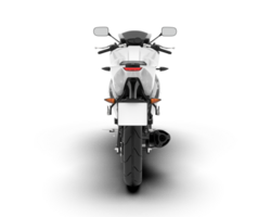 blanc moto isolé sur transparent Contexte. 3d le rendu - illustration png