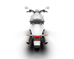 White motorcycle isolated on transparent background. 3d rendering - illustration png