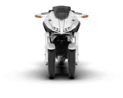 White motorcycle isolated on transparent background. 3d rendering - illustration png