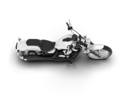 White motorcycle isolated on transparent background. 3d rendering - illustration png