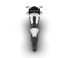 White motorcycle isolated on transparent background. 3d rendering - illustration png