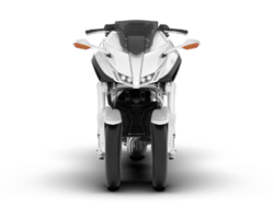 White motorcycle isolated on transparent background. 3d rendering - illustration png