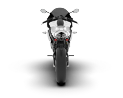 White motorcycle isolated on transparent background. 3d rendering - illustration png