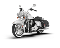 White motorcycle isolated on transparent background. 3d rendering - illustration png