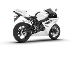 branco motocicleta isolado em transparente fundo. 3d Renderização - ilustração png