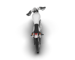 White motorcycle isolated on transparent background. 3d rendering - illustration png