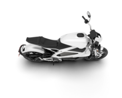 White motorcycle isolated on transparent background. 3d rendering - illustration png