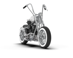 White motorcycle isolated on transparent background. 3d rendering - illustration png