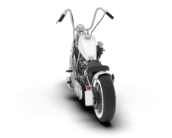 White motorcycle isolated on transparent background. 3d rendering - illustration png