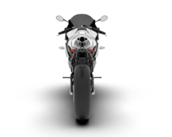 White motorcycle isolated on transparent background. 3d rendering - illustration png