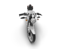 White motorcycle isolated on transparent background. 3d rendering - illustration png