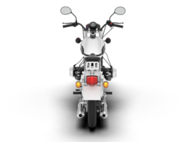 White motorcycle isolated on transparent background. 3d rendering - illustration png