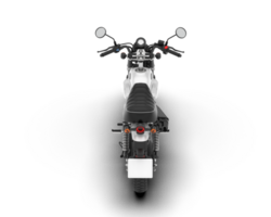 White motorcycle isolated on transparent background. 3d rendering - illustration png