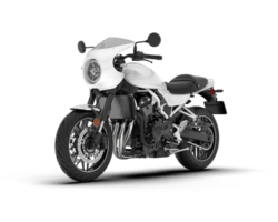 White motorcycle isolated on transparent background. 3d rendering - illustration png