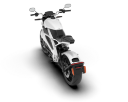 White motorcycle isolated on transparent background. 3d rendering - illustration png