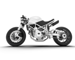 White motorcycle isolated on transparent background. 3d rendering - illustration png