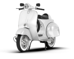 White motorcycle isolated on transparent background. 3d rendering - illustration png