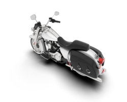 White motorcycle isolated on transparent background. 3d rendering - illustration png