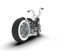 White motorcycle isolated on transparent background. 3d rendering - illustration png