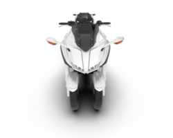 White motorcycle isolated on transparent background. 3d rendering - illustration png