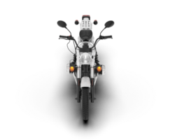 White motorcycle isolated on transparent background. 3d rendering - illustration png