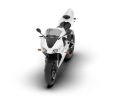 White motorcycle isolated on transparent background. 3d rendering - illustration png