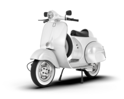 White motorcycle isolated on transparent background. 3d rendering - illustration png