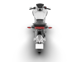 White motorcycle isolated on transparent background. 3d rendering - illustration png