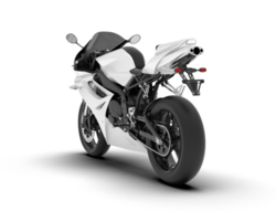 White motorcycle isolated on transparent background. 3d rendering - illustration png