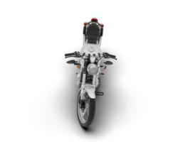 White motorcycle isolated on transparent background. 3d rendering - illustration png