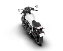 White motorcycle isolated on transparent background. 3d rendering - illustration png