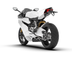 White motorcycle isolated on transparent background. 3d rendering - illustration png