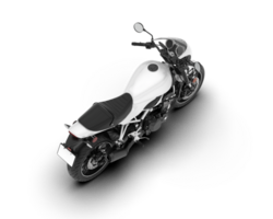 White motorcycle isolated on transparent background. 3d rendering - illustration png