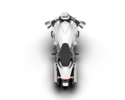 White motorcycle isolated on transparent background. 3d rendering - illustration png