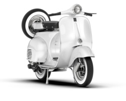 White motorcycle isolated on transparent background. 3d rendering - illustration png