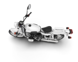 White motorcycle isolated on transparent background. 3d rendering - illustration png