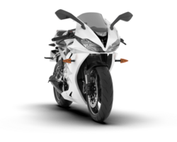 White motorcycle isolated on transparent background. 3d rendering - illustration png