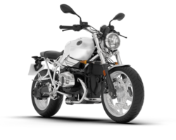 White motorcycle isolated on transparent background. 3d rendering - illustration png