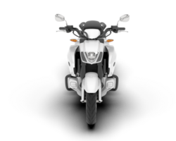 blanc moto isolé sur transparent Contexte. 3d le rendu - illustration png