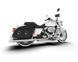 White motorcycle isolated on transparent background. 3d rendering - illustration png