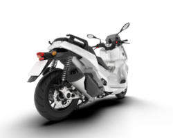 blanc moto isolé sur transparent Contexte. 3d le rendu - illustration png