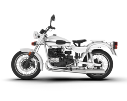 White motorcycle isolated on transparent background. 3d rendering - illustration png