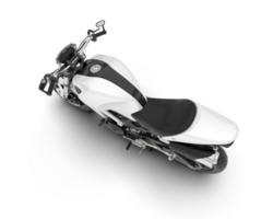 White motorcycle isolated on transparent background. 3d rendering - illustration png